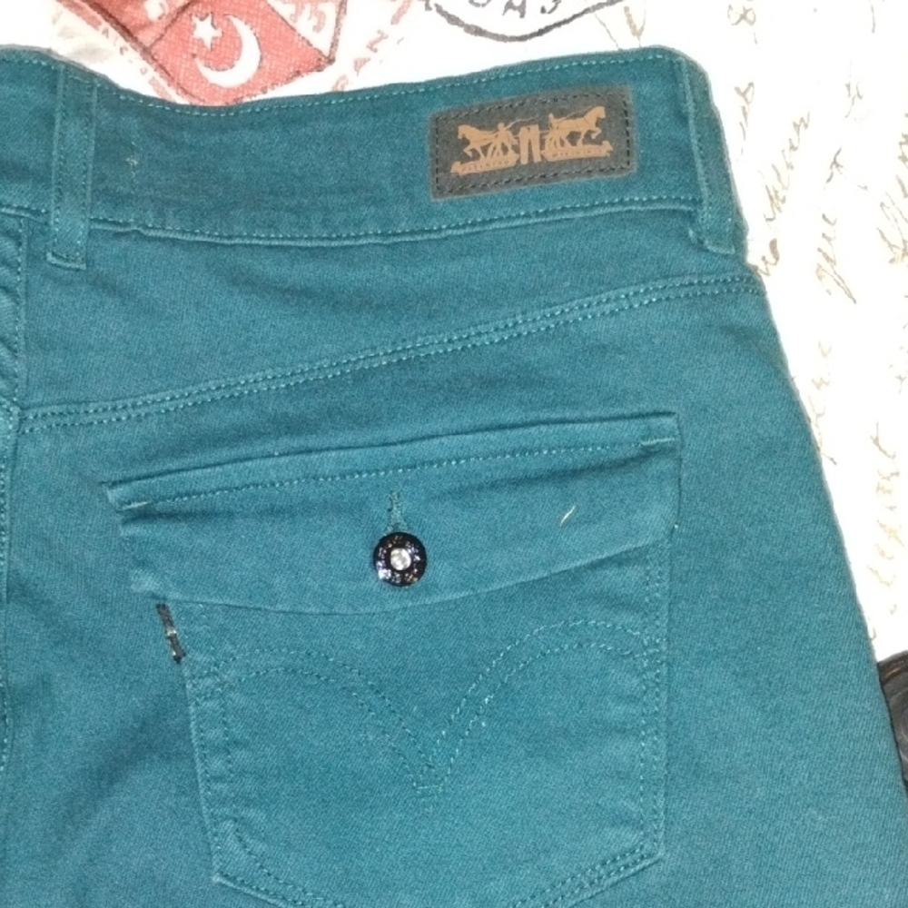Teal Denim Jeans